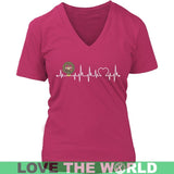 MURRAY IN MY HEARTBEAT N9 - murray-in-my-heartbeat-n9-district-womens-v-neck-dark-fuchsia-s-t-shirts-1sttheworld_325