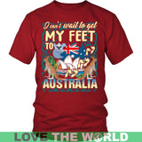 MY FEET AUSTRALIA T-SHIRT P1 - my-feet-australia-t-shirt-p1-district-unisex-red-s-shirts-1sttheworld_974