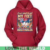 MY FEET AUSTRALIA T-SHIRT P1 - my-feet-australia-t-shirt-p1-unisex-hoodie-red-s-shirts-1sttheworld_862