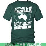 MY HEART BELONGS TO AUSTRALIA  N7 - my-heart-belongs-to-australia-n7-district-unisex-shirt-dark-green-s-t-shirts-1sttheworld_822