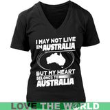 MY HEART BELONGS TO AUSTRALIA  N7 - my-heart-belongs-to-australia-n7-district-womens-v-neck-black-s-t-shirts-1sttheworld_610