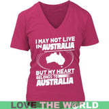 MY HEART BELONGS TO AUSTRALIA  N7 - my-heart-belongs-to-australia-n7-district-womens-v-neck-dark-fuchsia-s-t-shirts-1sttheworld_991