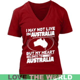 MY HEART BELONGS TO AUSTRALIA  N7 - my-heart-belongs-to-australia-n7-district-womens-v-neck-red-s-t-shirts-1sttheworld_532