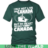 MY HEAT BELONG TO CANADA T-SHIRT N7 - my-heat-belong-to-canada-t-shirt-n7-district-unisex-dark-green-s-shirts-1sttheworld_357
