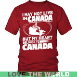 MY HEAT BELONG TO CANADA T-SHIRT N7 - my-heat-belong-to-canada-t-shirt-n7-district-unisex-red-s-shirts-1sttheworld_751