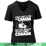 MY HEAT BELONG TO CANADA T-SHIRT N7 - my-heat-belong-to-canada-t-shirt-n7-district-womens-v-neck-black-s-shirts-1sttheworld_549