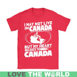 MY HEAT BELONG TO CANADA T-SHIRT N7 - my-heat-belong-to-canada-t-shirt-n7-gildan-womens-red-s-shirts-1sttheworld_599
