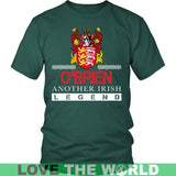 Ireland T-shirt - O'Brien Legend A9 - obrien-irish-legend-t-shirt-a0-district-unisex-dark-green-s-shirts-1sttheworld_474