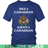 Once A Canadian Always A Canadian Funny Canadian badge T-Shirt  P1 - once-a-canadian-t-shirt-p1-guys-tee-royal-blue-s-shirts-1sttheworld_685