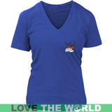 PROUD OF SCOTTISH T-SHIRTS K7 - proud-of-scottish-t-shirts-t1-district-womens-v-neck-royal-blue-s-1sttheworld_183