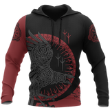 Viking Raven Pullover Hoodie A0 - raven