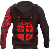Fiji In My Heart Polynesian Tattoo Style Hoodie Red A7 - red_fiji_2