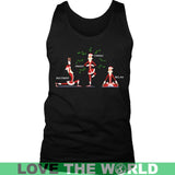 SANTA YOGA T-SHIRT N2 - santa-yoga-t-shirt-n2-district-mens-tank-black-s-shirts-1sttheworld_203