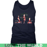 SANTA YOGA T-SHIRT N2 - santa-yoga-t-shirt-n2-district-mens-tank-navy-s-shirts-1sttheworld_740