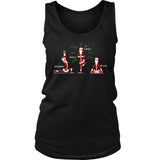 SANTA YOGA T-SHIRT N2 - santa-yoga-t-shirt-n2-district-womens-tank-black-s-shirts-1sttheworld_658