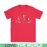 SANTA YOGA T-SHIRT N2 - santa-yoga-t-shirt-n2-gildan-womens-red-s-shirts-1sttheworld_860