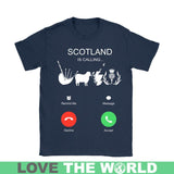 SCOTLAND IS CALLING T-SHIRT C1 - scotland-is-calling-t-shirt-c1-gildan-womens-navy-s-shirts-1sttheworld_914