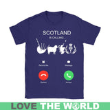 SCOTLAND IS CALLING T-SHIRT C1 - scotland-is-calling-t-shirt-c1-gildan-womens-purple-s-shirts-1sttheworld_180