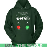 SCOTLAND IS CALLING T-SHIRT C1 - scotland-is-calling-t-shirt-c1-unisex-hoodie-dark-green-s-shirts-1sttheworld_339
