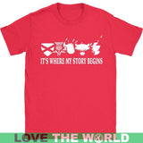 SCOTLAND IT'S WHERE MY STORY BEGINS - scotland-its-where-my-story-begins-gildan-womens-t-shirt-red-s-shirts-1sttheworld_588