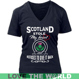 SCOTLAND STOLE MY HEART T-SHIRTS NH1 - scotland-stole-my-heart-t-shirts-nh1-district-womens-v-neck-navy-s-1sttheworld_189