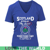SCOTLAND STOLE MY HEART T-SHIRTS NH1 - scotland-stole-my-heart-t-shirts-nh1-district-womens-v-neck-royal-blue-s-1sttheworld_273