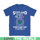 SCOTLAND STOLE MY HEART T-SHIRTS NH1 - scotland-stole-my-heart-t-shirts-nh1-gildan-womens-shirt-royal-blue-s-1sttheworld_875