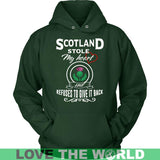 SCOTLAND STOLE MY HEART T-SHIRTS NH1 - scotland-stole-my-heart-t-shirts-nh1-unisex-hoodie-dark-green-s-1sttheworld_566
