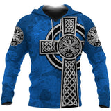 Scottish Lion Celtic Cross Hoodie K4 - scottish-cross-celtic-hoodie-mk-2