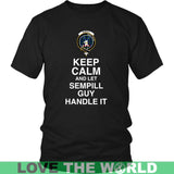 SEMPILL (OR SEMPLE)  TARTAN KEEP CALM GUY T-SHIRT S2 - sempill-or-semple-tartan-keep-calm-guy-t-shirt-s2-district-unisex-black-s-shirts-1sttheworld_289