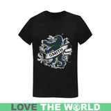 SMITH LION TARTAN T-SHIRT H21 - smith-lion-tartan-t-shirt-h21-s-na1-black-sunny-womens-shirtusa-size-model-t01-shirts-1sttheworld_642