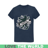 SMITH LION TARTAN T-SHIRT H21 - smith-lion-tartan-t-shirt-h21-s-na1-navy-blue-sunny-womens-shirtusa-size-model-t01-shirts-1sttheworld_898