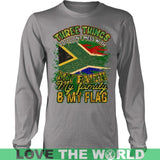 SOUTH AFRICA NATIONAL FLAGS T-SHIRTS - south-africa-national-flags-t-shirts-district-long-sleeve-shirt-grey-s-1sttheworld_283