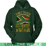 SOUTH AFRICA NATIONAL FLAGS T-SHIRTS - south-africa-national-flags-t-shirts-unisex-hoodie-dark-green-s-1sttheworld_283