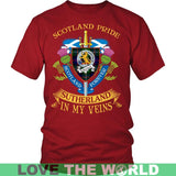 SUTHERLAND TARTAN IN MY VEINS T-SHIRT C6 - sutherland-tartan-in-my-veins-t-shirt-c6-district-unisex-red-s-shirts-1sttheworld_128