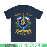 SUTHERLAND TARTAN IN MY VEINS T-SHIRT C6 - sutherland-tartan-in-my-veins-t-shirt-c6-gildan-womens-navy-s-shirts-1sttheworld_189