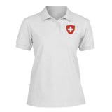 SWITZERLAND - COAT OF ARMS WOMEN POLO T-SHIRT W8 - switzerland-coat-of-arms-women-polo-t-shirt-w8-white-s-womens-shirts-1sttheworld_621