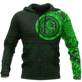 Hawaii Polynesian Lizard Tribal Tattoo Pullover Hoodie A7 - tackeGRE1