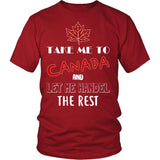 TAKE ME TO CANADA T-SHIRTS NH1 - take-me-to-canada-t-shirts-nh1-district-unisex-shirt-red-s-1sttheworld_854