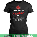 TAKE ME TO CANADA T-SHIRTS NH1 - take-me-to-canada-t-shirts-nh1-district-womens-shirt-black-xs-1sttheworld_531