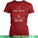 TAKE ME TO CANADA T-SHIRTS NH1 - take-me-to-canada-t-shirts-nh1-district-womens-shirt-red-xs-1sttheworld_741