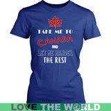 TAKE ME TO CANADA T-SHIRTS NH1 - take-me-to-canada-t-shirts-nh1-district-womens-shirt-royal-blue-xs-1sttheworld_649