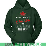 TAKE ME TO CANADA T-SHIRTS NH1 - take-me-to-canada-t-shirts-nh1-unisex-hoodie-dark-green-s-1sttheworld_537