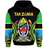 Tanzania Hoodie Maasai Shield K4 - tanzania-hoodie-no