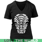 New Zealand The Haka Style T Shirts H1 - the-haka-style-t-shirts-h1-district-womens-v-neck-black-s-1sttheworld_902