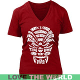 New Zealand The Haka Style T Shirts H1 - the-haka-style-t-shirts-h1-district-womens-v-neck-red-s-1sttheworld_101