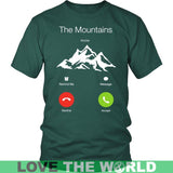 THE MOUNTAINS ARE CALLING AND I MUST GO 28 - the-mountains-are-calling-and-i-must-go-28-district-unisex-shirt-dark-green-s-t-shirts-1sttheworld_767