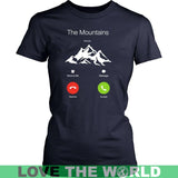 THE MOUNTAINS ARE CALLING AND I MUST GO 28 - the-mountains-are-calling-and-i-must-go-28-district-womens-shirt-navy-xs-t-shirts-1sttheworld_874