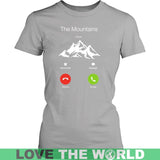 THE MOUNTAINS ARE CALLING AND I MUST GO 28 - the-mountains-are-calling-and-i-must-go-28-district-womens-shirt-silver-xs-t-shirts-1sttheworld_182