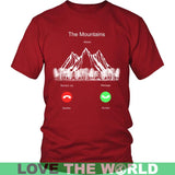 THE MOUNTAINS IS CALLING T-SHIRT P3 - the-mountains-is-calling-t-shirt-p3-district-unisex-red-s-shirts-1sttheworld_391